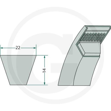 CONTITECH PAS KLINOWY  22X1700